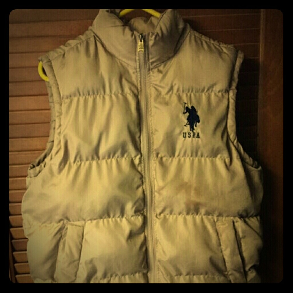 U.S. Polo Assn. Gold Puffer Vest